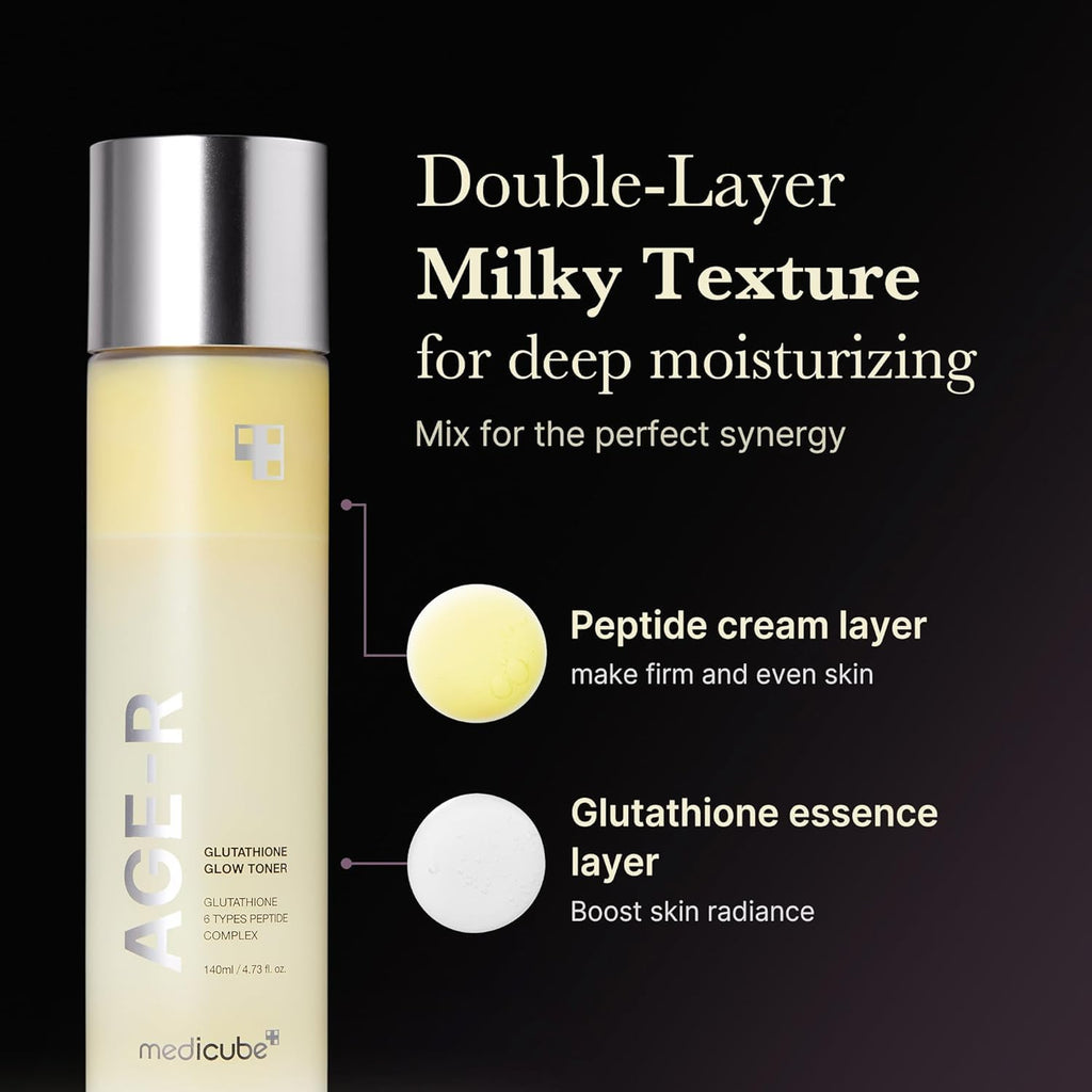 Medicube Age-R Glutathione Glow Milky Toner (140ml) - The beauty cart