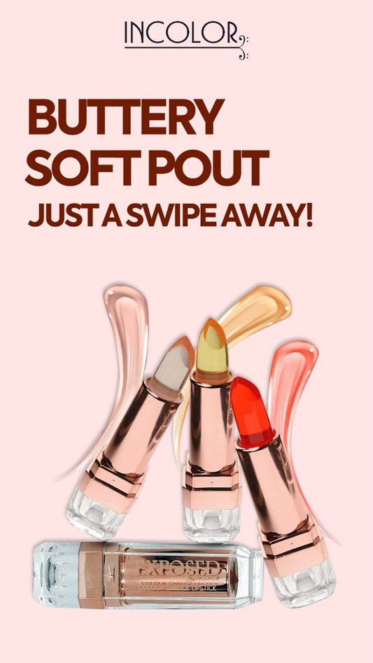 INCOLOR Multicolor Set of 3 Exposed Color Change Lipstick ( COMBO )