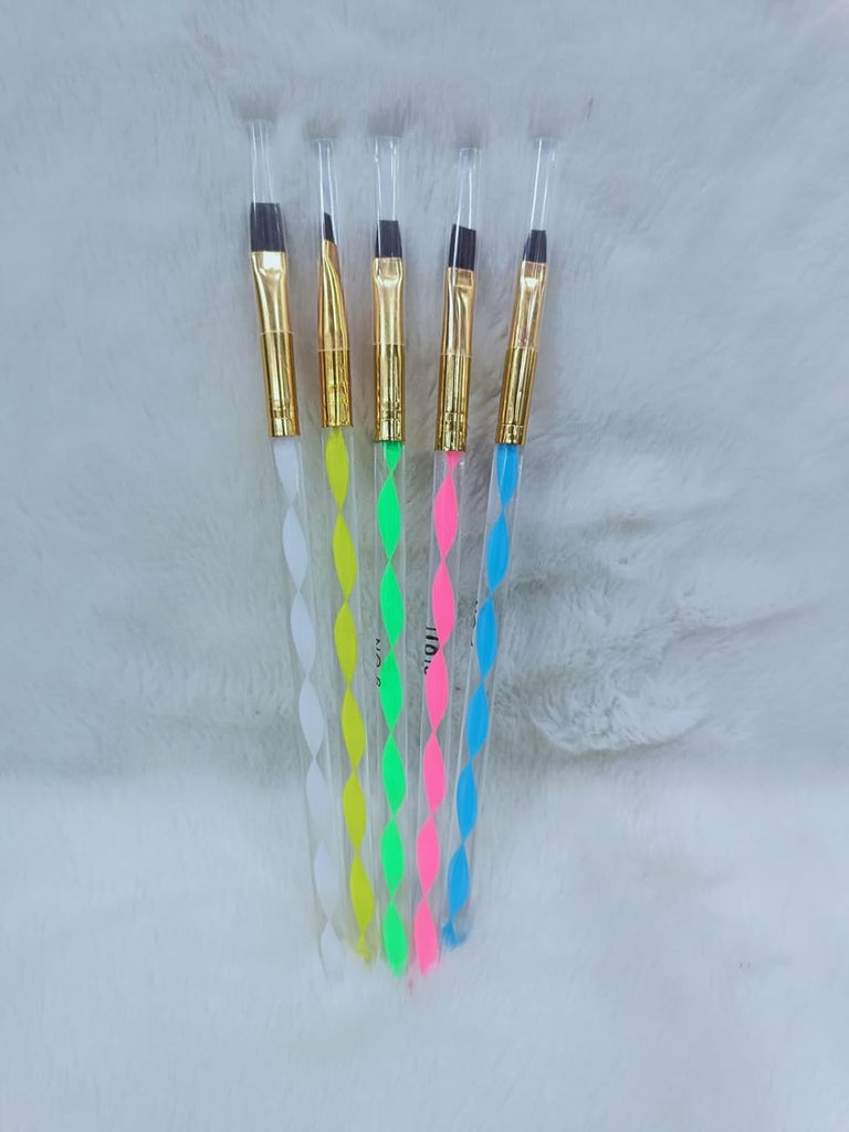 Professional Nail Art Brush Set – 4 Pack Gold Handle Beauty Tools