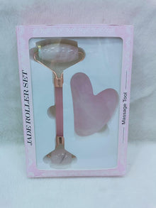 Rose Pink Jade Roller & Gua Sha Set – Face & Neck Care