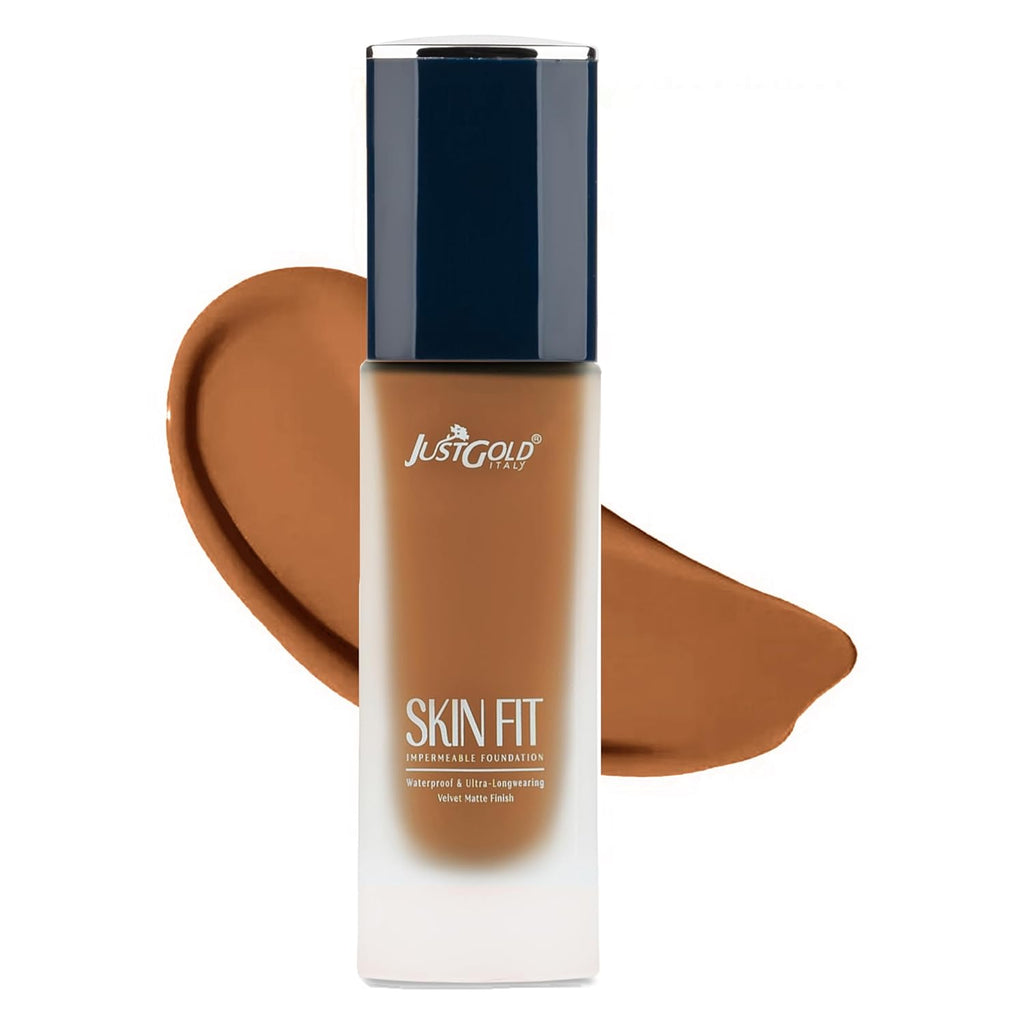 JustGold Skin Fit Impermeable Foundation – Waterproof &amp; Ultra-Longwearing Velvet Matte Finish