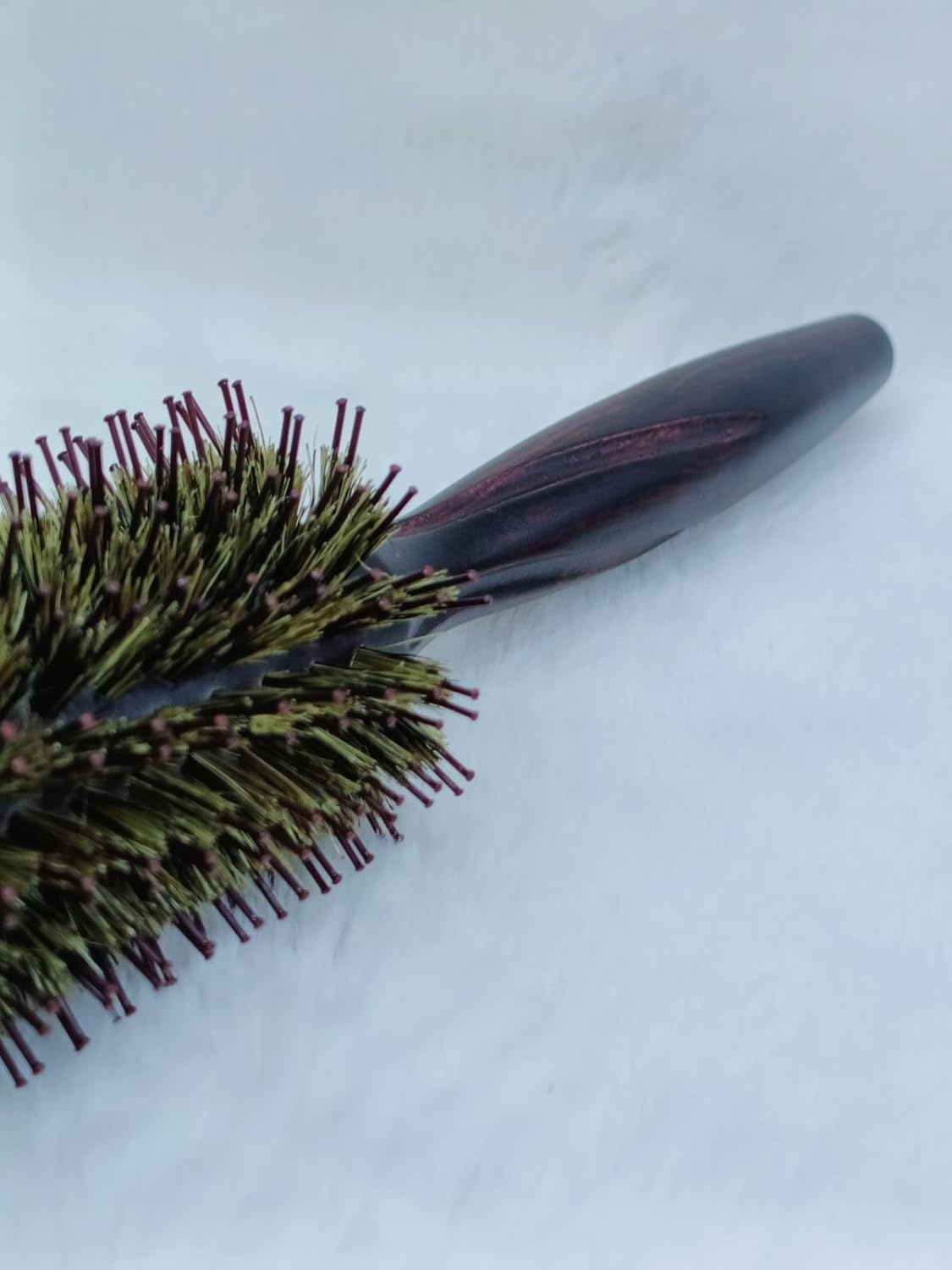 Round Hair Brush with Natural Boar and Nylon Bristles