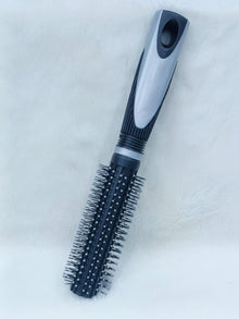 Round Hair Brush with Anti-Slip Rubber Grip Handle