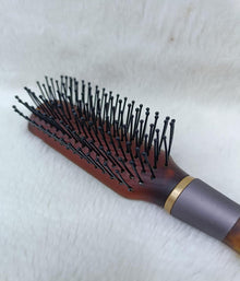 Professional 9 Row Medium Flat Hair Brush for Styling with Anti-Slip Handle & Ball Tip Nylon Bristles!