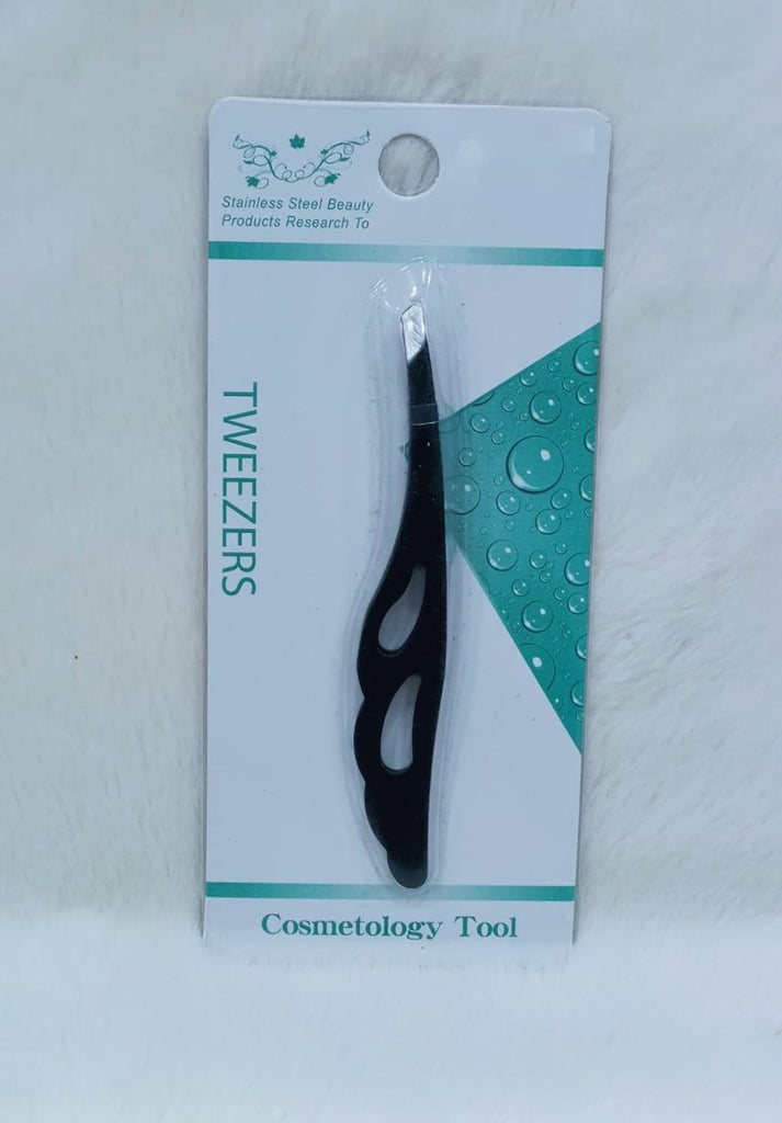 Eyebrow Tweezers – Stainless Steel Bevel Flat Point Professional Hair Removal Tool