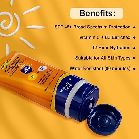 Freeskin Protection + Vitamin Sunscreen SPF45+ With Niacinamide - 200 g