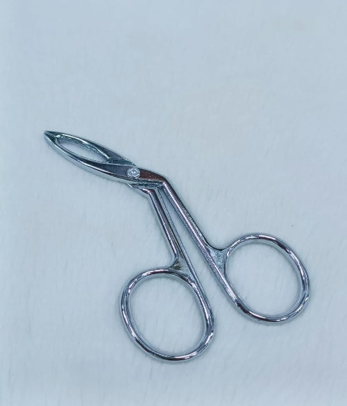 Eyebrow Tweezers Scissors with Comfortable Grip & Flat Tip Tweezers