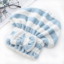 Hair Drying Towel Wrap with Bow-Knot & Shower Cap Set !