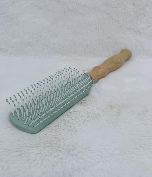Hair Brush Comb Flat Comb Twill with Wood Handle for Hair Drying Styling Curling