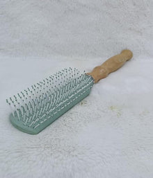 Hair Brush Comb Flat Comb Twill with Wood Handle for Hair Drying Styling Curling