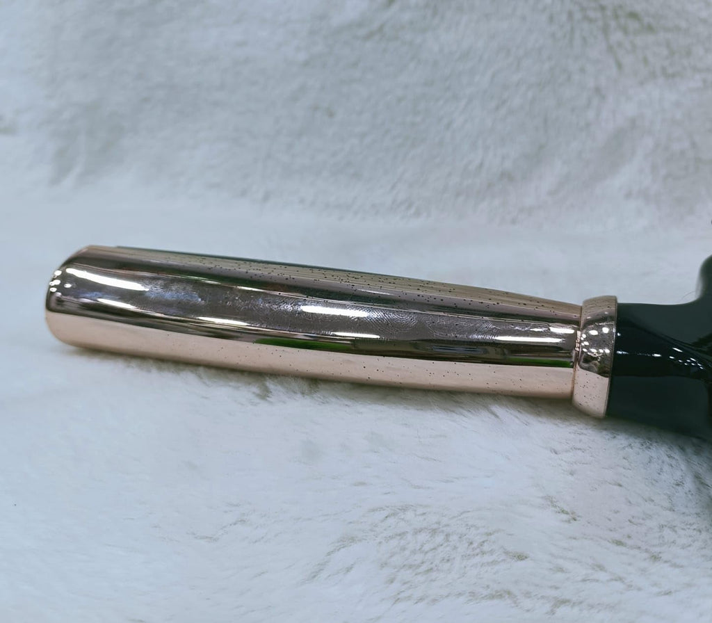 Paddle Hairbrush with Metallic Handle!