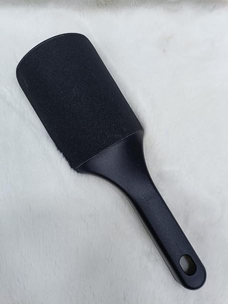Pedicure Foot Filer featuring a 2 sided surface and sturdy plastic handle in black