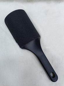 Pedicure Foot Filer featuring a 2 sided surface and sturdy plastic handle in black