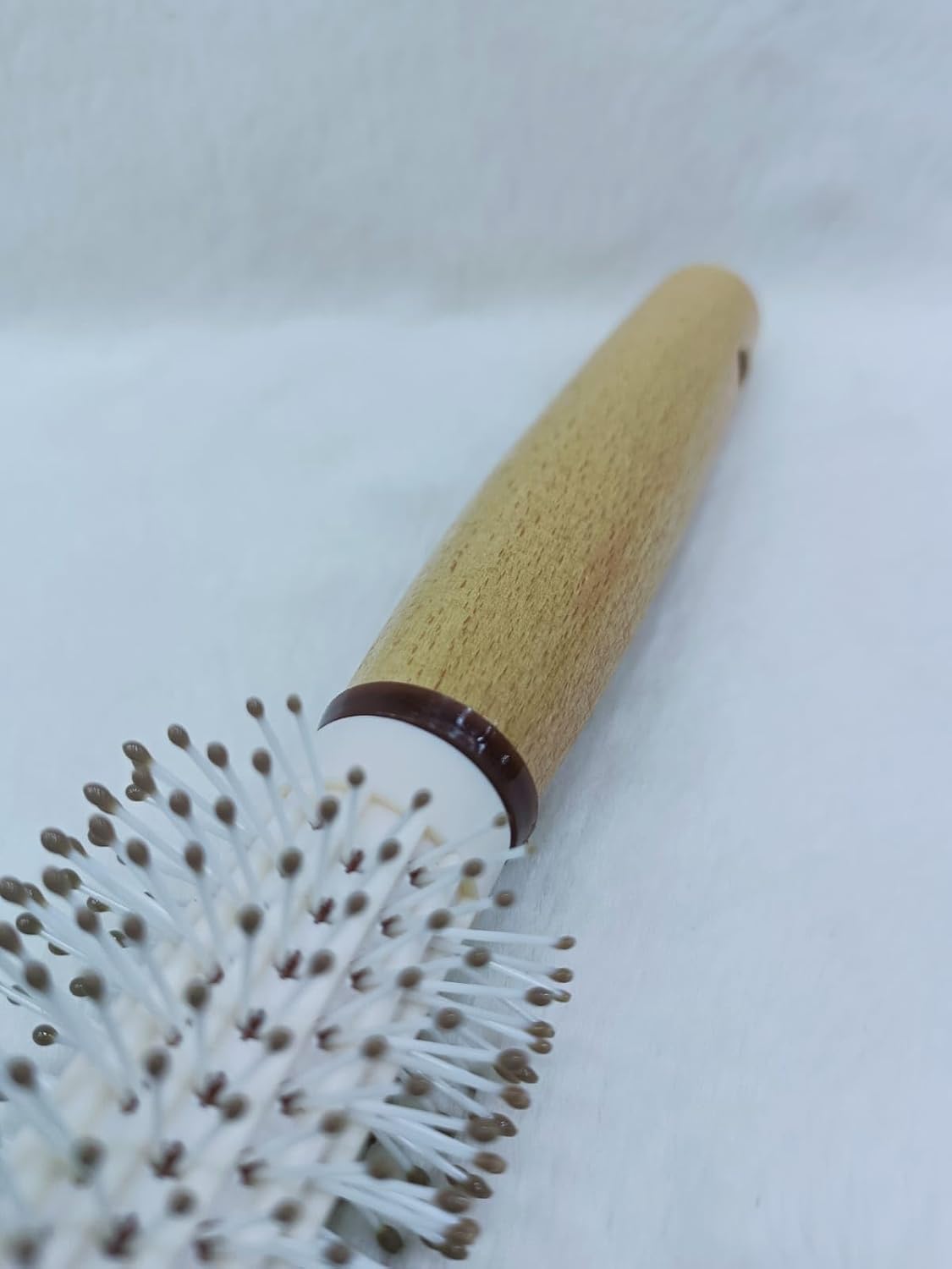 Round Comb Hair Brush with Organic Bamboo Handle – For Men & Women  Short Hair Wet & Dry Hair