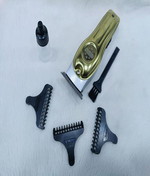 Professional Men's Hair Clippers Zero Gapped Gold (KM - 679)