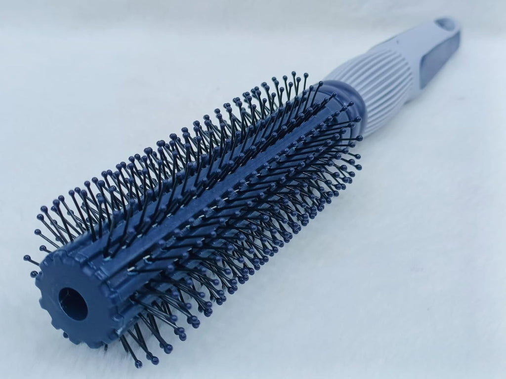 Shine Finish Round Hair Brush with Ball Tip Nylon Bristles