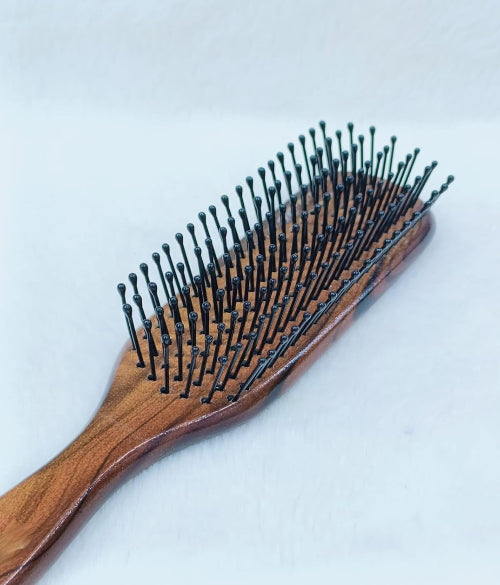 Wooden Small Flat Hair Brush for Men & Women