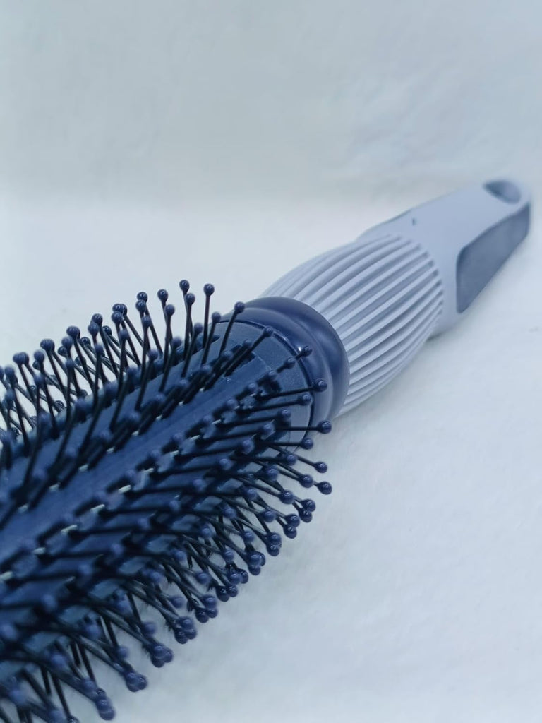 Shine Finish Round Hair Brush with Ball Tip Nylon Bristles