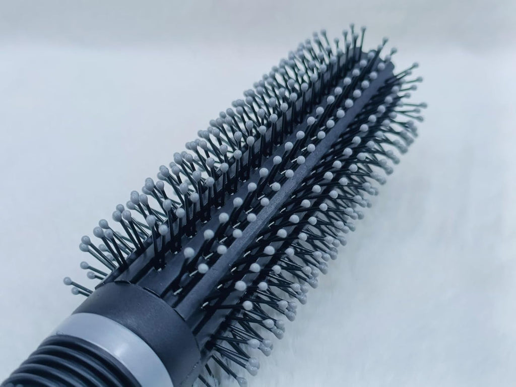 Round Hair Brush with Anti-Slip Rubber Grip Handle