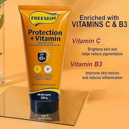 Freeskin Protection + Vitamin Sunscreen SPF45+ With Niacinamide - 200 g