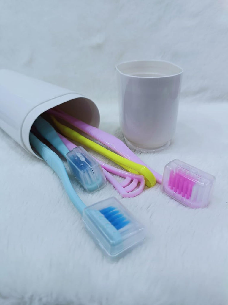 Toothbrush Holder for Bathroom & Travel – Cover Case Stand Box