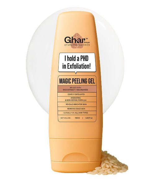 Ghar Soaps Magic Brightening Peeling Gel, 100ml - The beauty cart