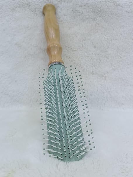 Hair Brush Comb Flat Comb Twill with Wood Handle for Hair Drying Styling Curling
