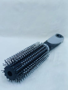 Round Hair Brush with Anti-Slip Rubber Grip Handle