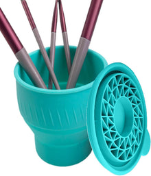 Makeup Brush Cup – Foldable Travel Brush Cup