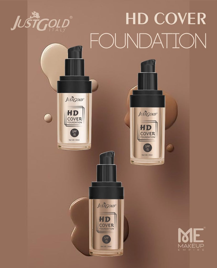 JustGold HD Cover Matte Liquid Foundation with SPF 15