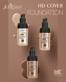 JustGold HD Cover Matte Liquid Foundation with SPF 15