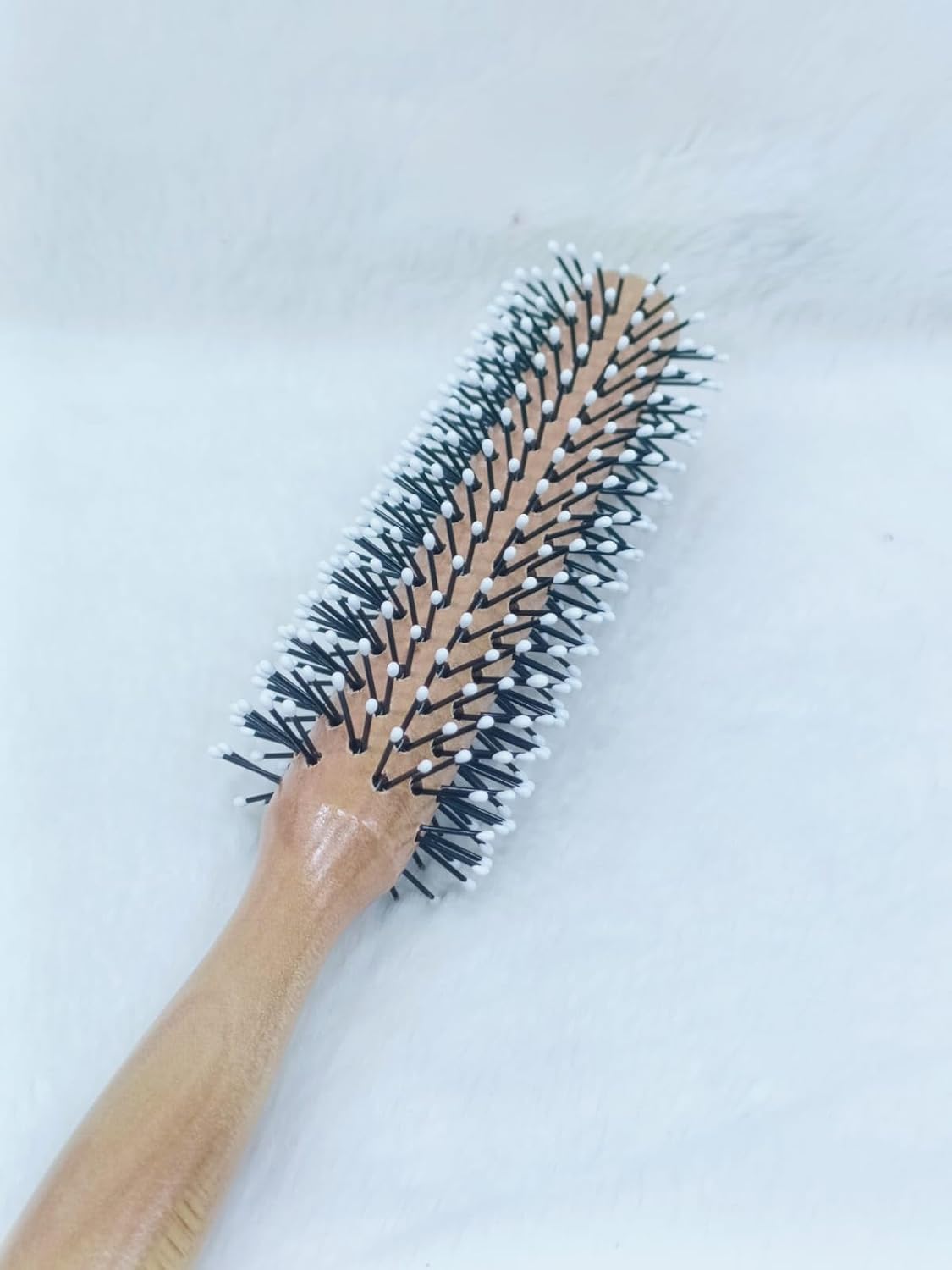 Hair Salon Wooden Brush Round is a professional styling tool designed for smooth