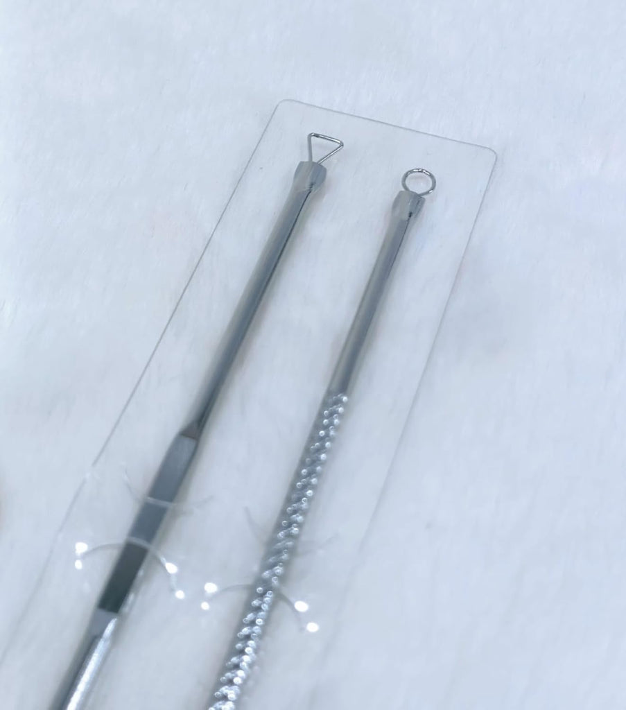 Stainless Steel Blackhead Remover Needle – Round & Pointed Tip (Pack of 3)