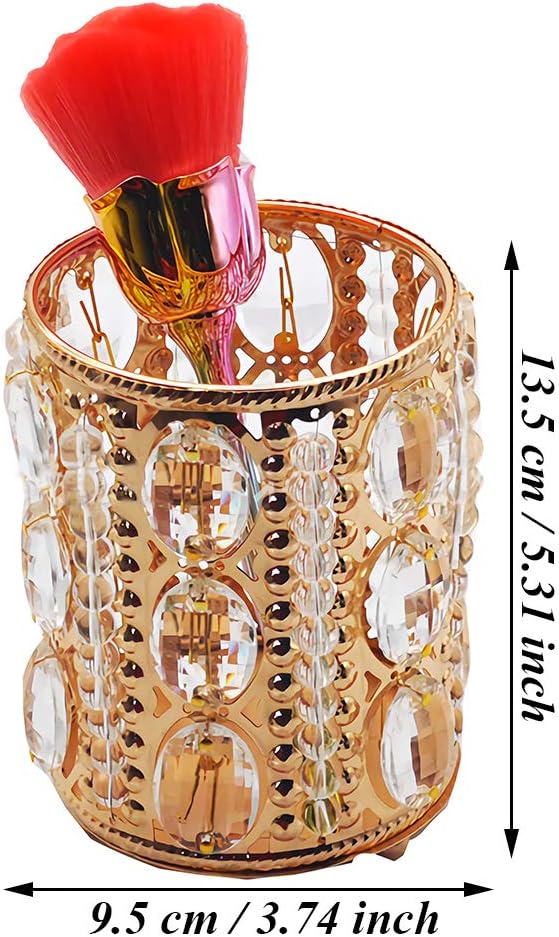 Makeup Brush Holder, Pencil Cup Holder, Crystal Makeup Organizer
