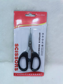 Stainless Steel Scissors with Plastic Handle (HJ 004) – Sharp & Comfortable Cutting