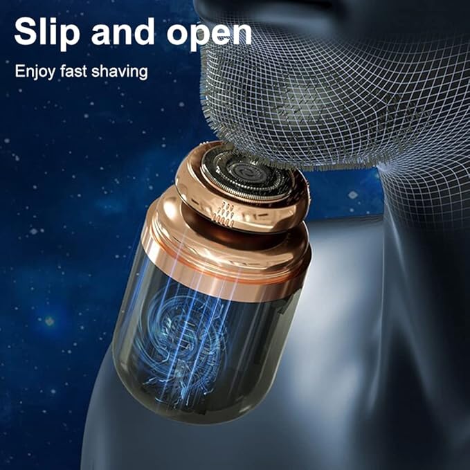 Mini Portable Electric Shaver: USB Rechargeable Painless Mustache Trimmer for Men