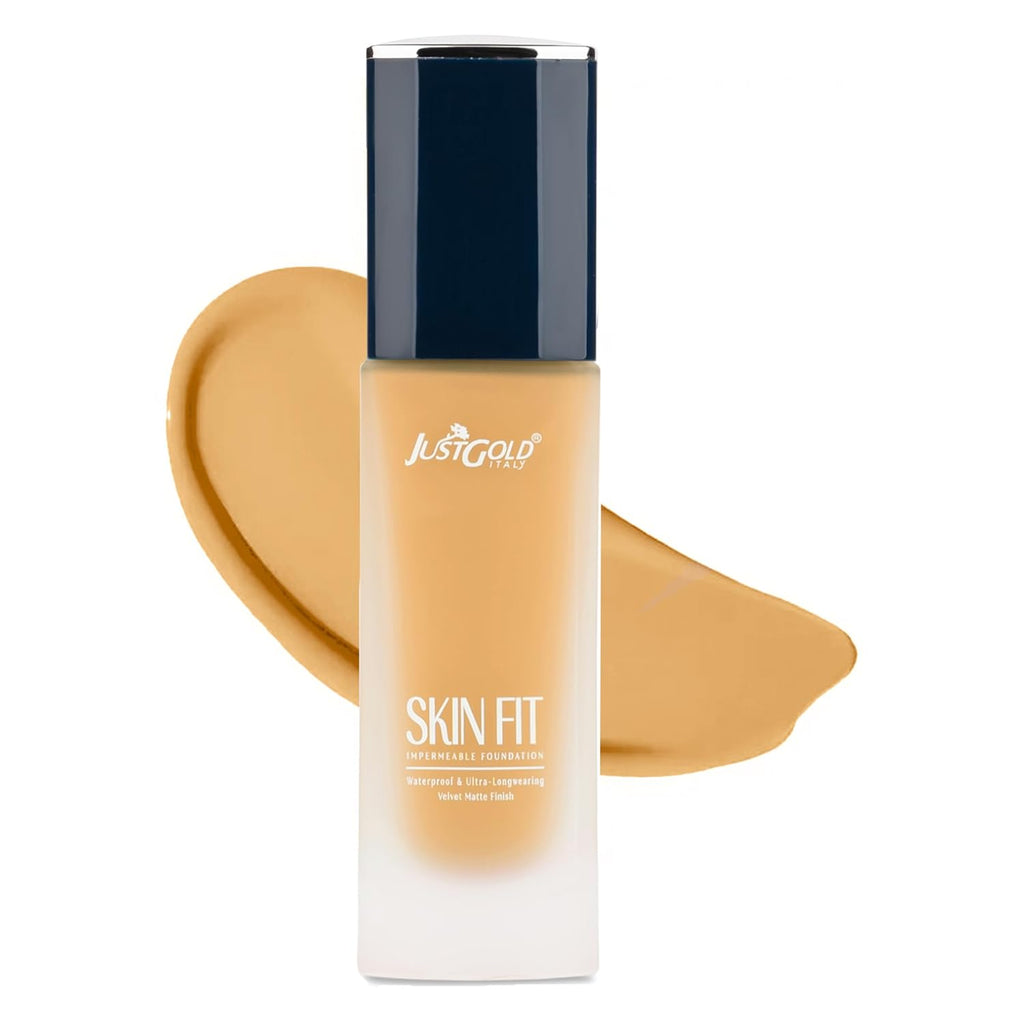 JustGold Skin Fit Impermeable Foundation – Waterproof &amp; Ultra-Longwearing Velvet Matte Finish