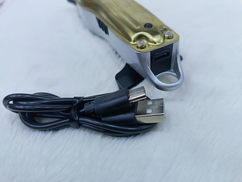 Professional Men's Hair Clippers Zero Gapped Gold (KM - 679)