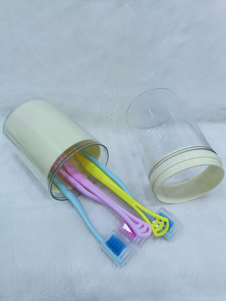 Plastic Toothpaste & Toothbrush Holder – Compact Hygiene Organizer