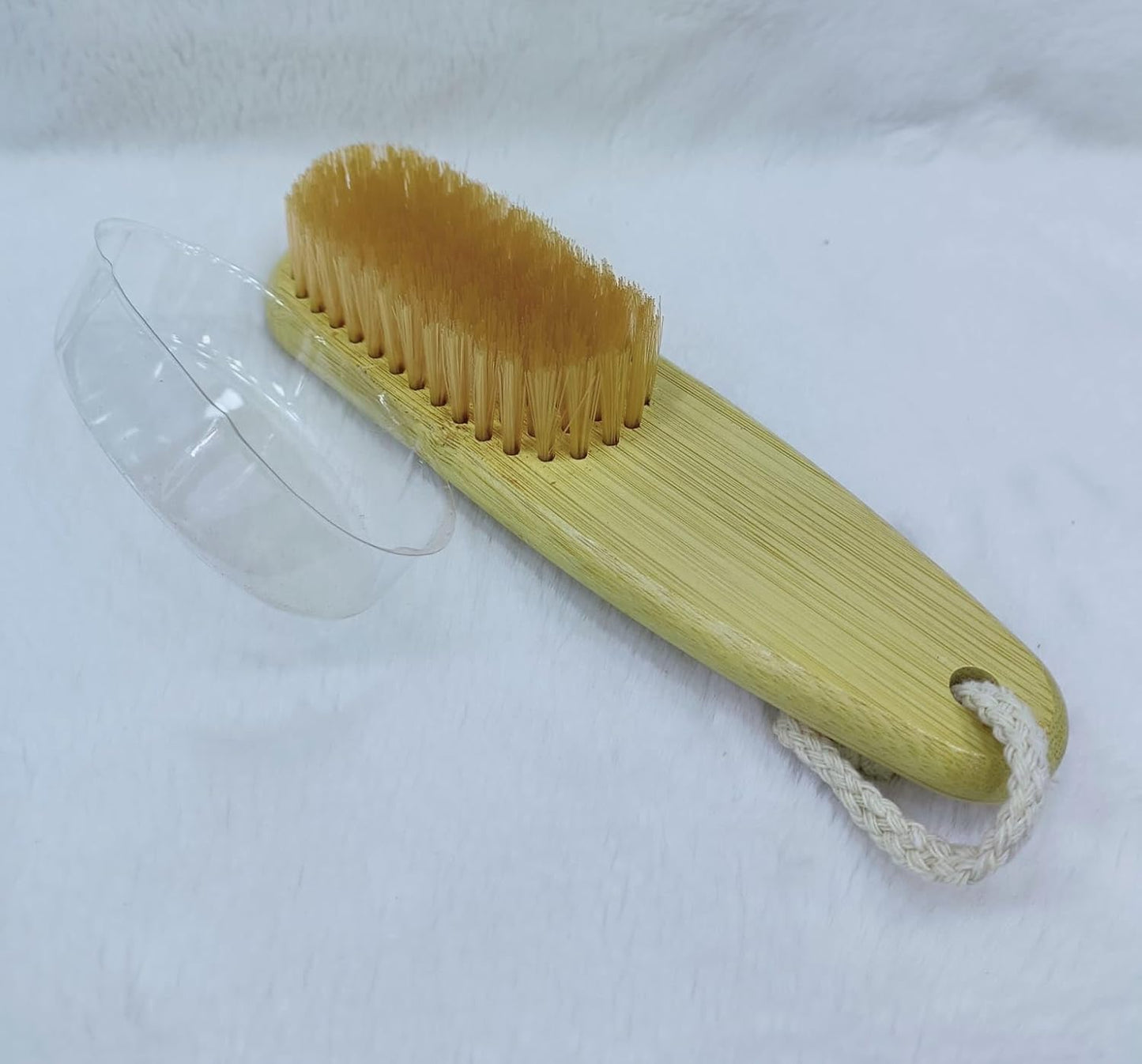 2 in 1 Wooden Foot Scraper with Brush