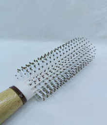 Round Comb Hair Brush with Organic Bamboo Handle – For Men & Women  Short Hair Wet & Dry Hair