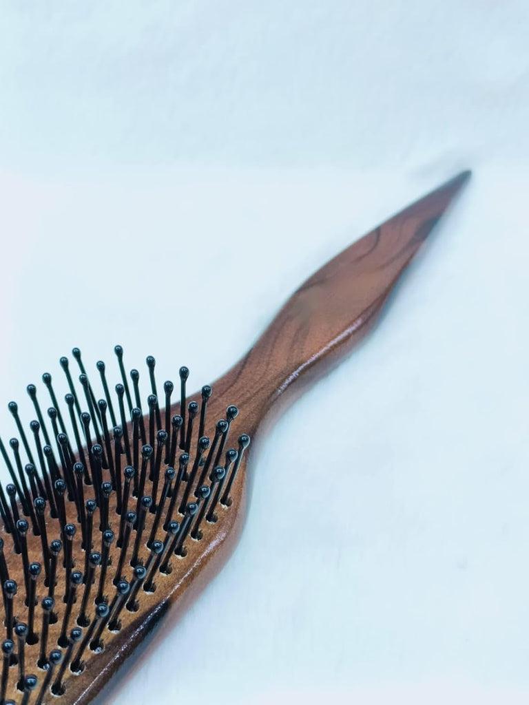 Wooden Small Flat Hair Brush for Men & Women