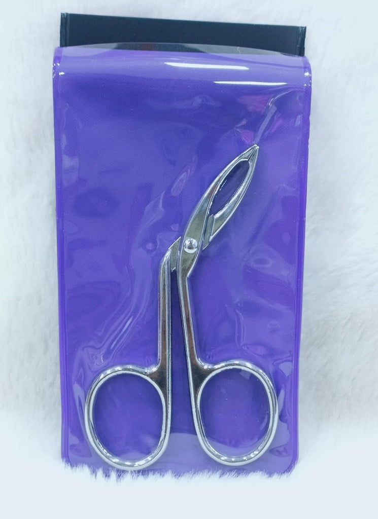 Eyebrow Tweezers Scissors with Comfortable Grip & Flat Tip Tweezers