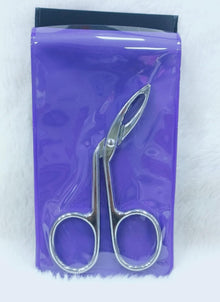 Eyebrow Tweezers Scissors with Comfortable Grip & Flat Tip Tweezers