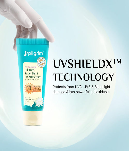 Pilgrim 5% Niacinamide Oil-Free Super Light Gel Sunscreen For Oily Skin SPF 50 PA++++