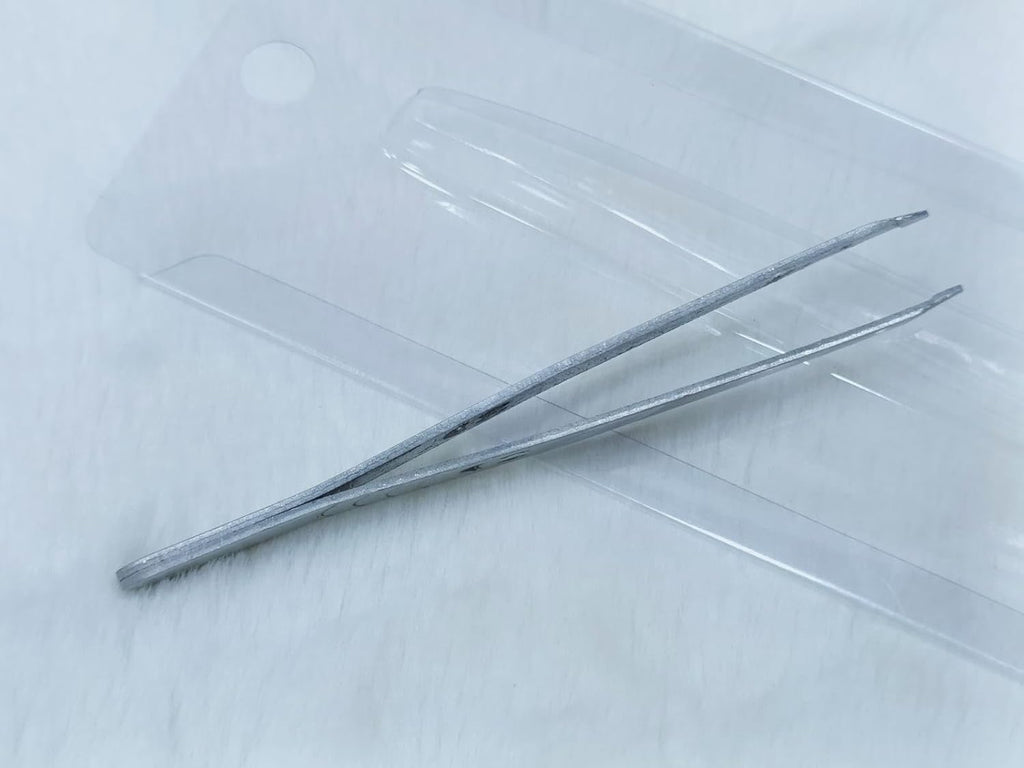 Eyebrow Tweezers – Stainless Steel Inclined Tip Facial Hair Removal Clip