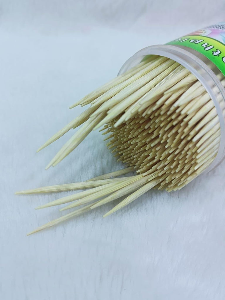 Wooden Bamboo Toothpicks with Dispenser Box!
