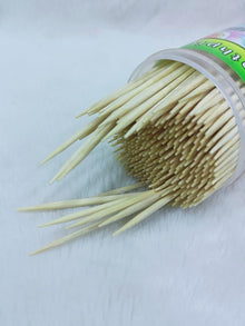 Wooden Bamboo Toothpicks with Dispenser Box!