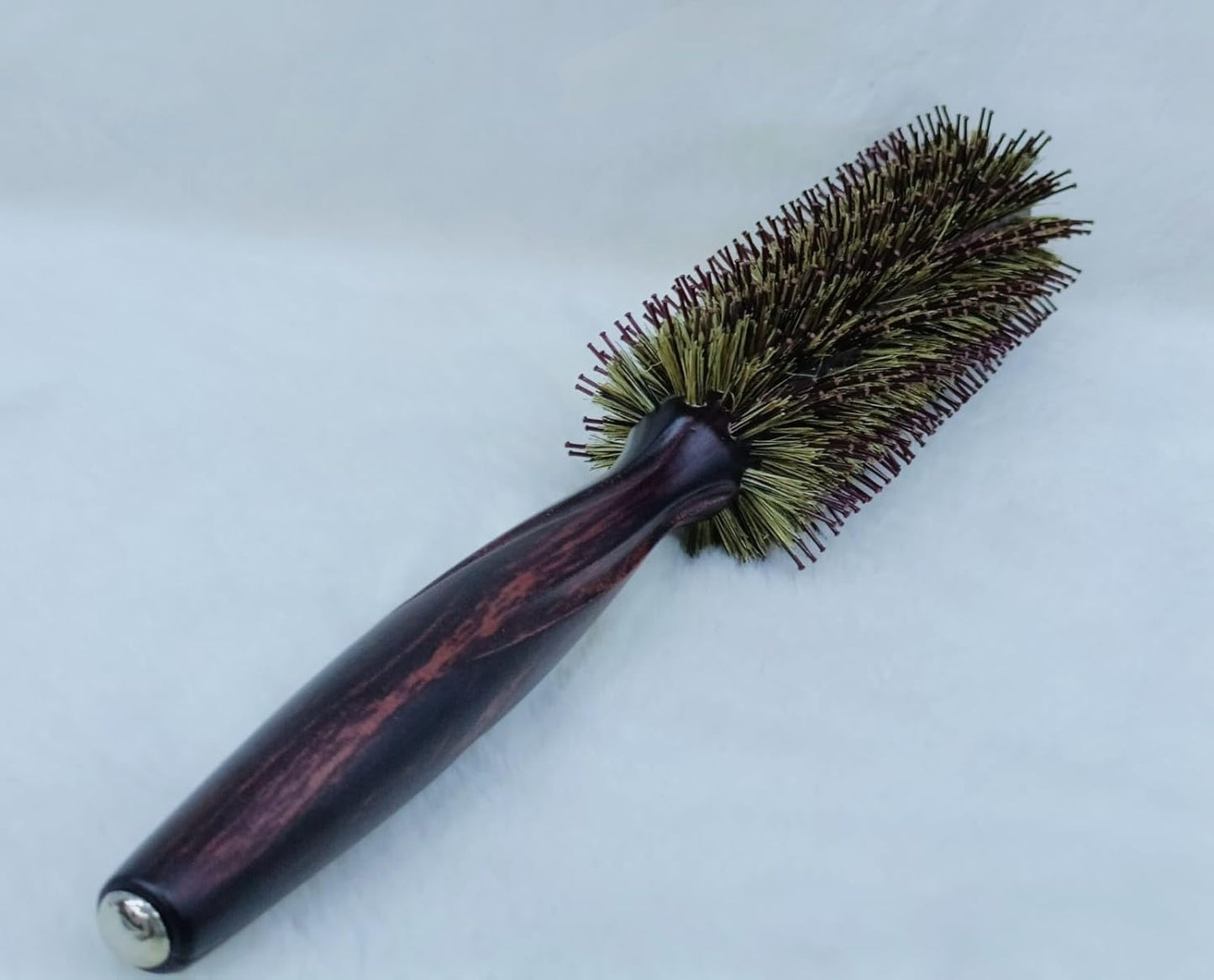 Round Hair Brush with Natural Boar and Nylon Bristles