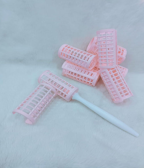 6 Pcs Plastic Hair Rollers  – DIY Extra Volume Hair Styling Tools